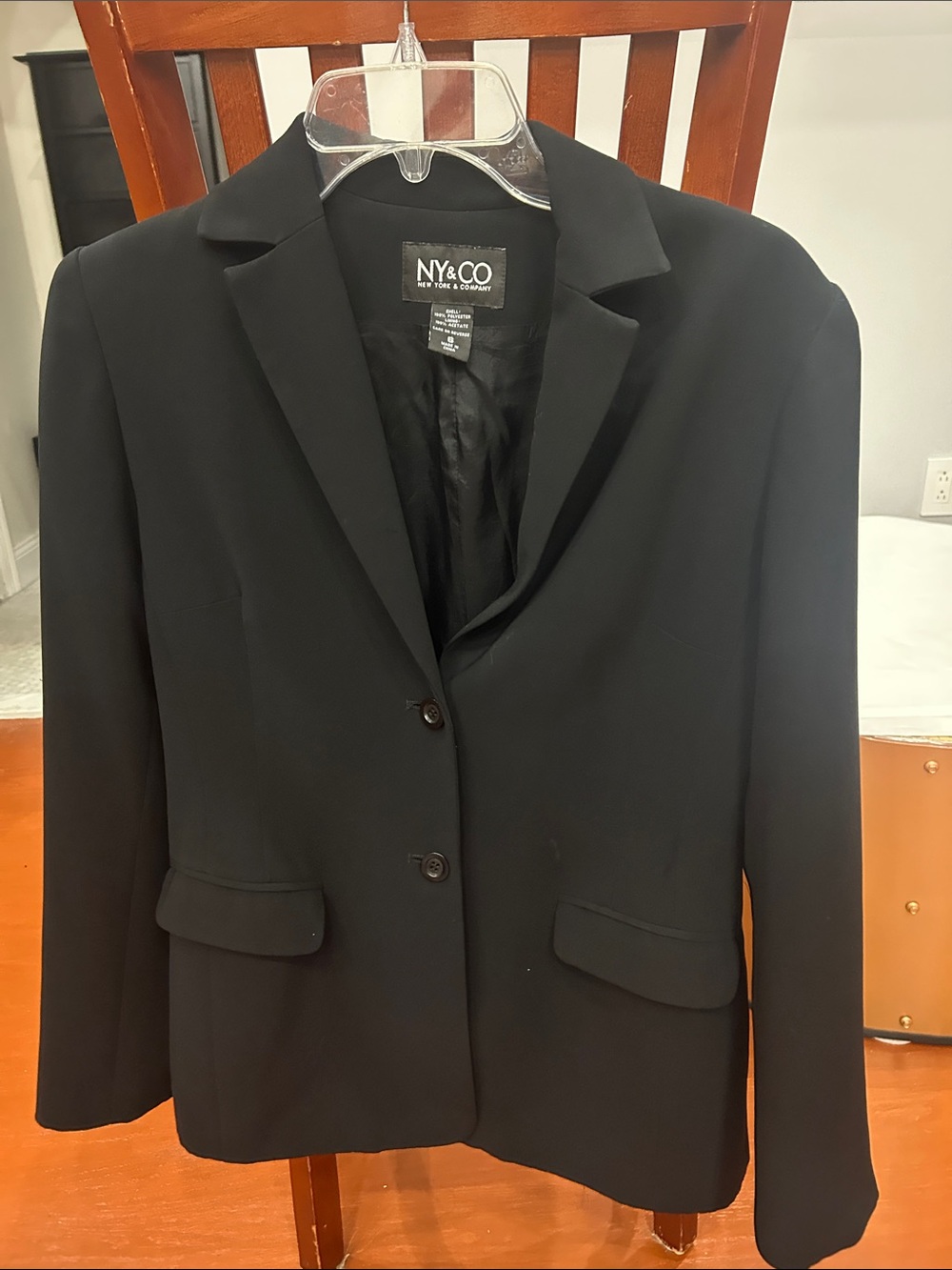 New York & Company Black Women's Classic Two-Button Blazer